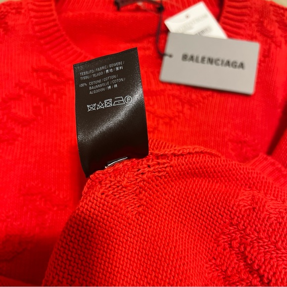 Balenciaga “All-Over” Red Sweater - Picture 4 of 4